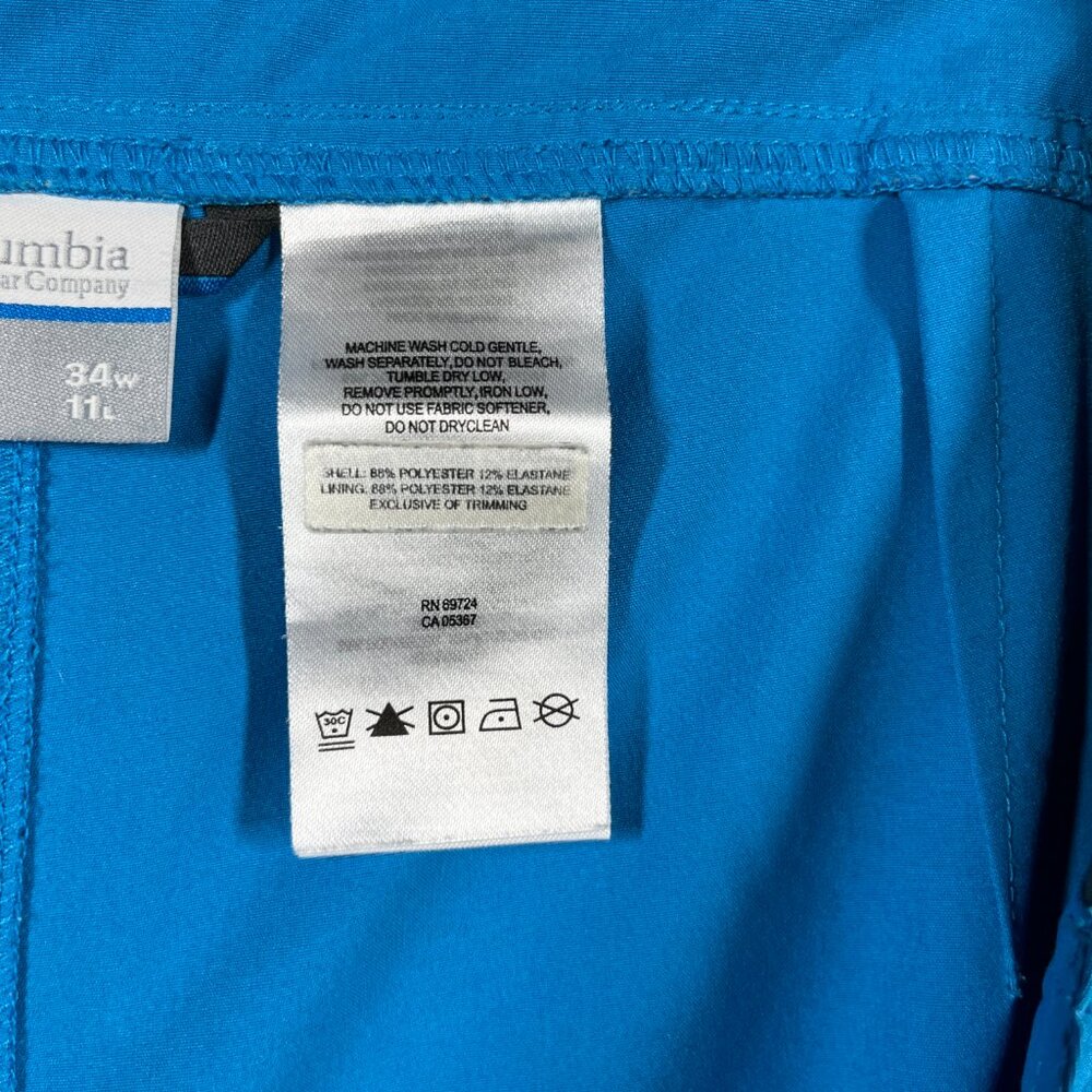Columbia Shorts Mens 34W Blue Black Omni-Shield Advanced Repellency Colorblock - Picture 9 of 12